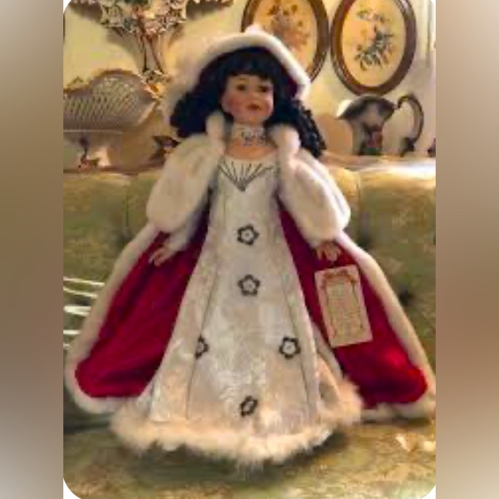 23 inch American Classics Hand Crafted Porcelain Collectors Christmas doll